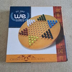 WE Games Chinese Checkers Board Game Complete Wooden Multicolor Strategy 2007